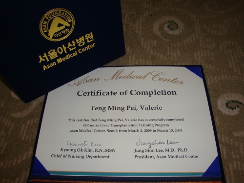 My fruitful return after the two weeks training in Korea, Seoul, Asan Medical Centre